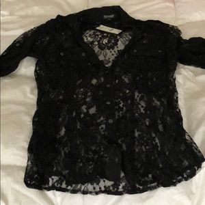 NWT! Lace button down, perfect for spring & summer